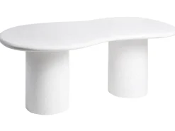 Tavolo da pranzo da giardino SIRMIONE 200 cm 110 cm Effetto terrazzo Terrazzo Bianco