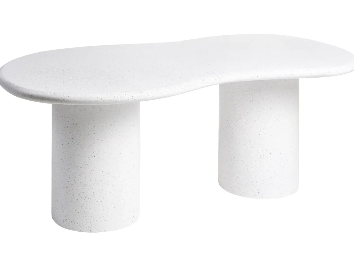 Tavolo da pranzo da giardino SIRMIONE 200 cm 110 cm Effetto terrazzo Terrazzo Bianco