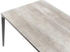 Tavolo da pranzo da giardino SOVARETO 180 cm 90 cm Simil legno Grigio chiaro