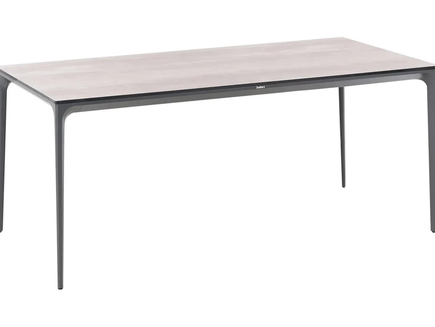 Tavolo da pranzo da giardino SOVARETO 180 cm 90 cm Simil legno Grigio chiaro