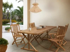 Tavolo da pranzo da giardino CALABRITTO 90 cm 180 cm Legno d'acacia Marrone