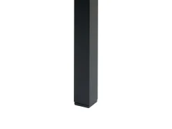 Tavolo da pranzo da giardino VERNIO 180 cm 90 cm Metallo Marrone/Nero
