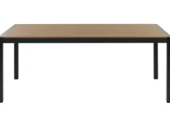 Tavolo da pranzo da giardino VERNIO 180 cm 90 cm Metallo Marrone/Nero
