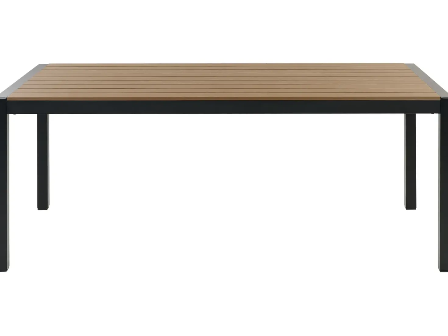 Tavolo da pranzo da giardino VERNIO 180 cm 90 cm Metallo Marrone/Nero