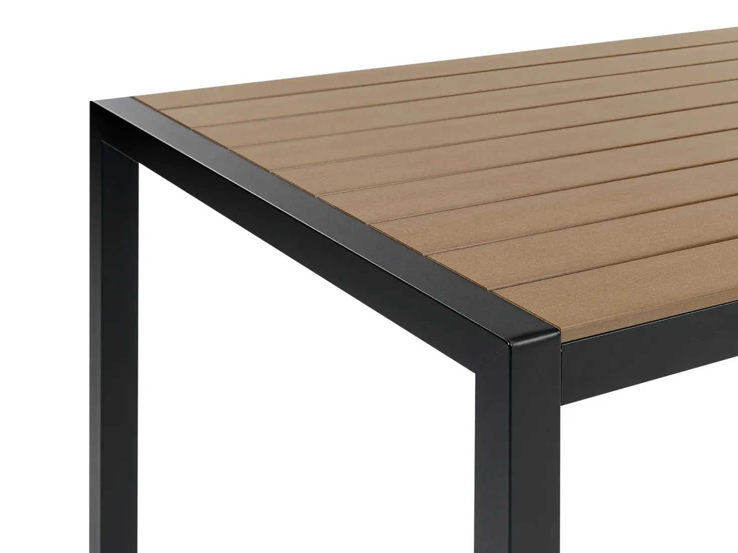Tavolo da pranzo da giardino VERNIO 180 cm 90 cm Metallo Marrone/Nero