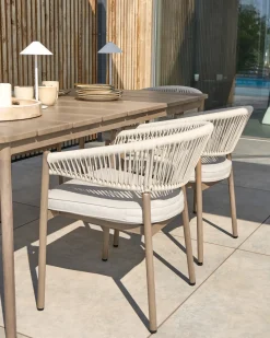 Tavolo da pranzo da giardino FLAVIA 185 cm 96 cm Metallo Marrone