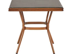 Tavolo da pranzo da giardino CASPRI II 80 cm 80 cm Vetro Grigio