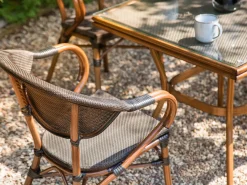 Tavolo da pranzo da giardino CASPRI II 80 cm 80 cm Vetro Grigio