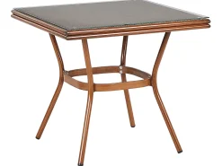 Tavolo da pranzo da giardino CASPRI II 80 cm 80 cm Vetro Grigio