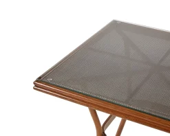 Tavolo da pranzo da giardino CASPRI II 80 cm 80 cm Vetro Grigio