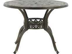 Tavolo da pranzo da giardino SAPRI 100 cm 100 cm Metallo Marrone scuro