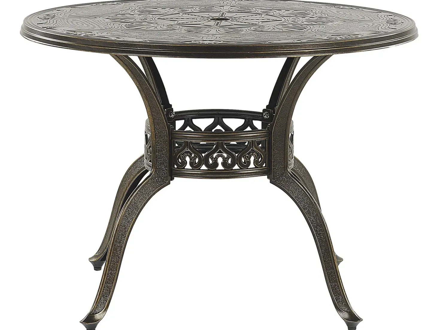 Tavolo da pranzo da giardino SAPRI 100 cm 100 cm Metallo Marrone scuro