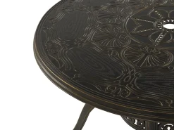 Tavolo da pranzo da giardino SAPRI 100 cm 100 cm Metallo Marrone scuro