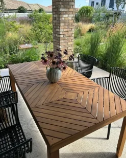 Tavolo da pranzo da giardino BARATTI 180 cm 90 cm Legno d'acacia Marrone