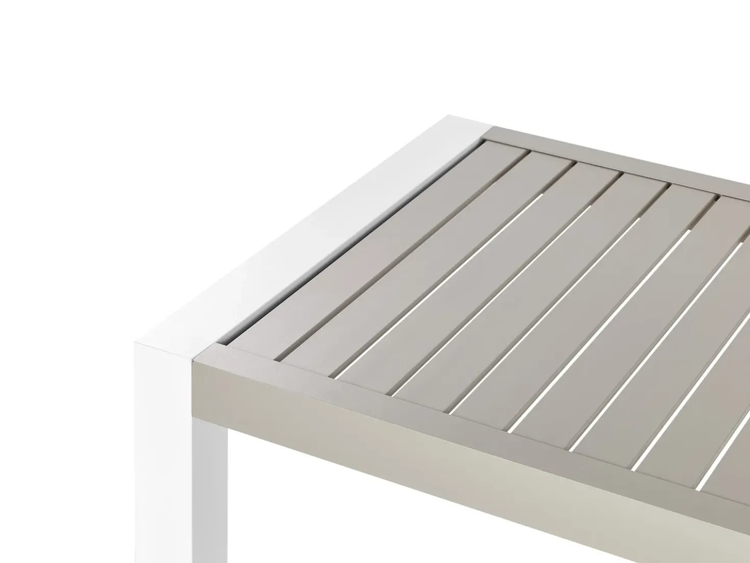 Tavolo da pranzo da giardino CASTELLA 120 cm 70 cm Metallo Tortora