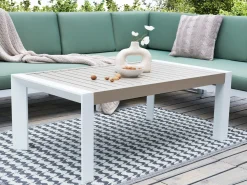 Tavolo da pranzo da giardino CASTELLA 120 cm 70 cm Metallo Tortora