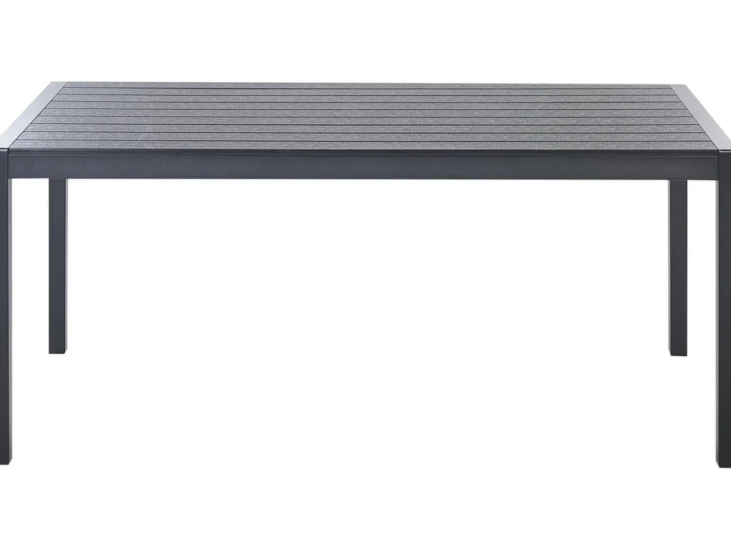 Tavolo da pranzo da giardino VERNIO 180 cm 90 cm Metallo Nero