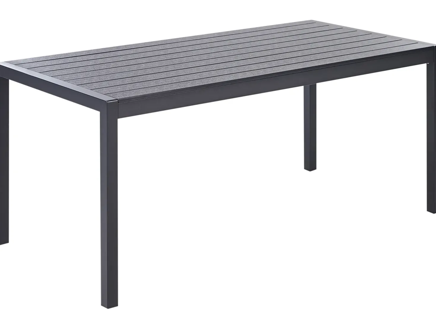 Tavolo da pranzo da giardino VERNIO 180 cm 90 cm Metallo Nero