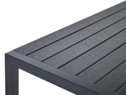 Tavolo da pranzo da giardino VERNIO 180 cm 90 cm Metallo Nero