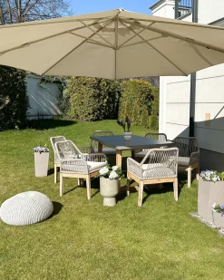 Tavolo da pranzo da giardino ORIA 180 cm 90 cm Cemento Grigio