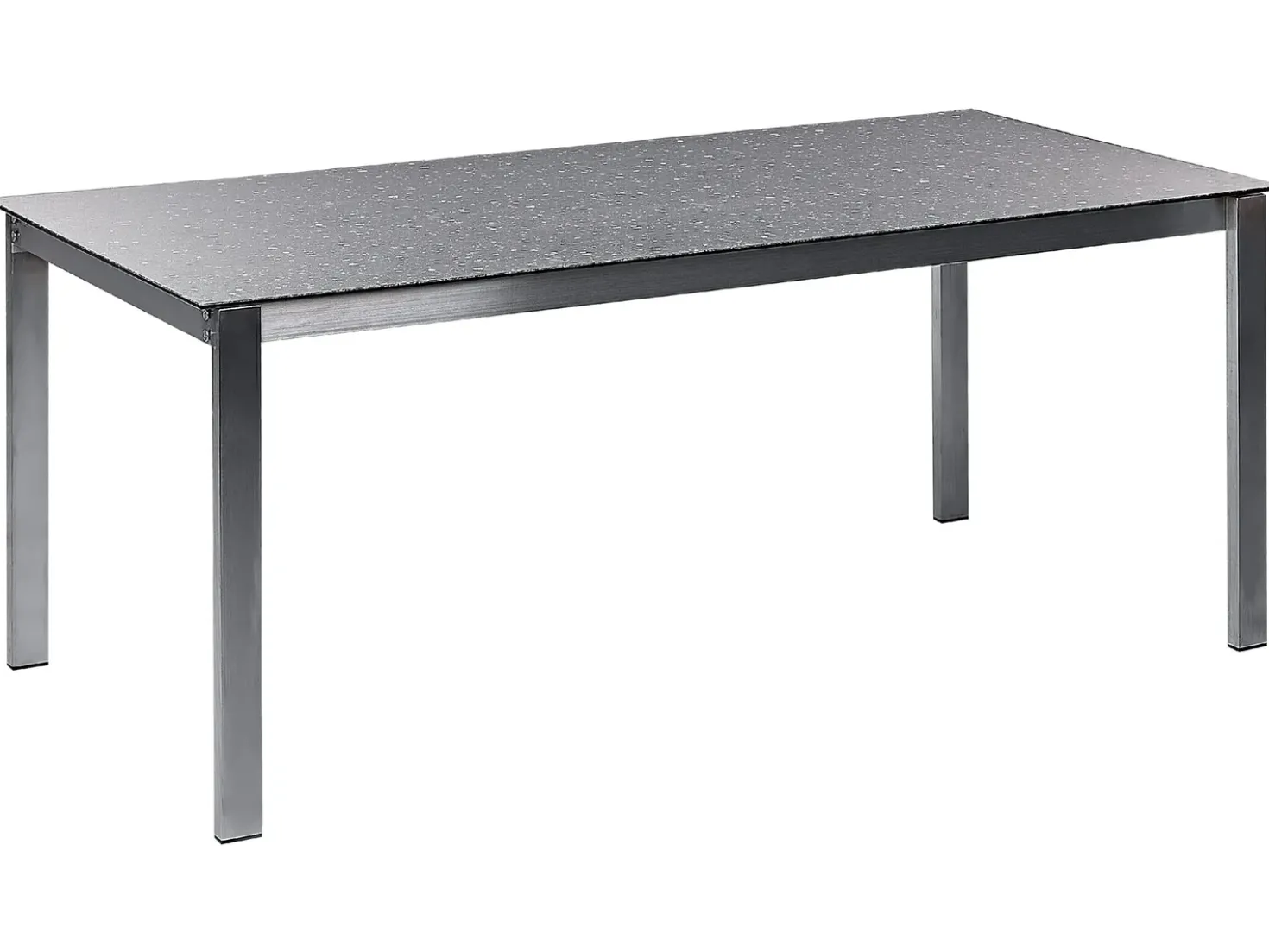 Tavolo da pranzo da giardino COSOLETO 180 cm 90 cm Vetro Nero
