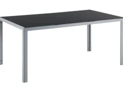 Tavolo da pranzo da giardino CATANIA 160 cm 91 cm Vetro Nero