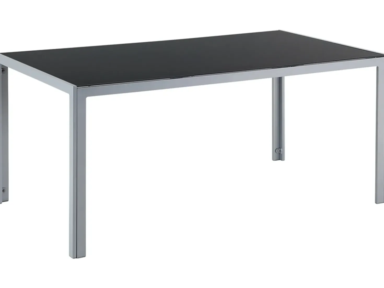 Tavolo da pranzo da giardino CATANIA 160 cm 91 cm Vetro Nero