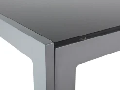 Tavolo da pranzo da giardino CATANIA 160 cm 91 cm Vetro Nero