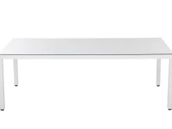 Tavolo da pranzo da giardino ITALY 220 cm 100 cm Vetro Bianco