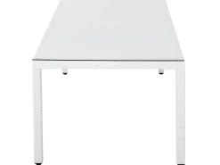 Tavolo da pranzo da giardino ITALY 220 cm 100 cm Vetro Bianco