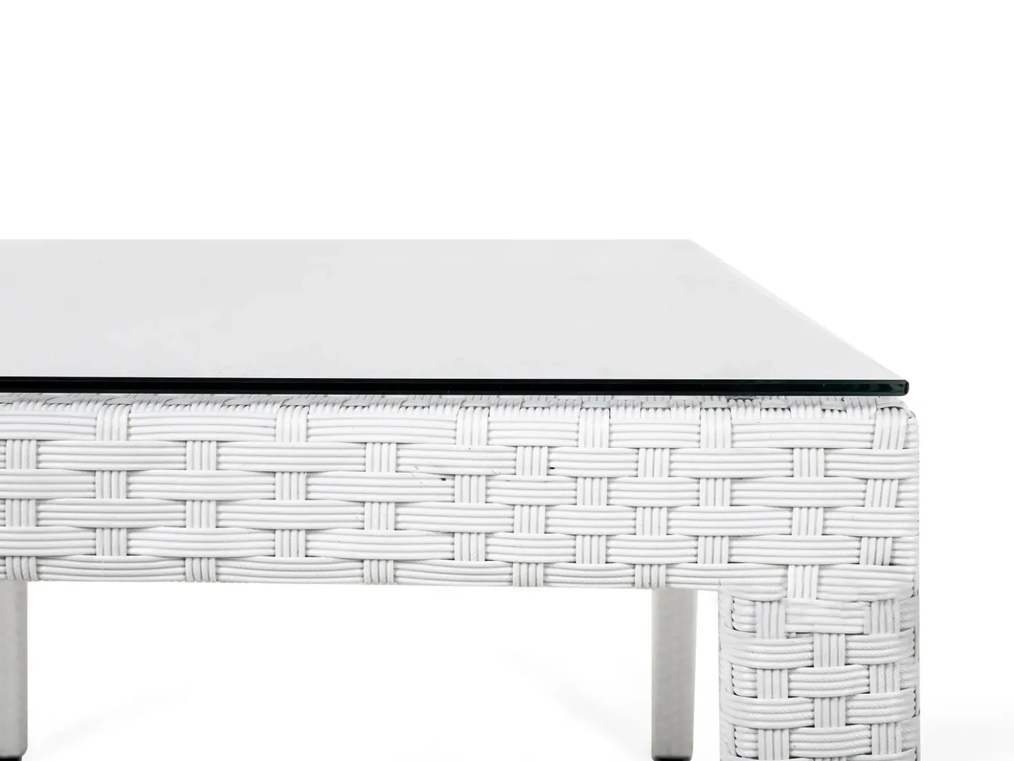 Tavolo da pranzo da giardino ITALY 220 cm 100 cm Vetro Bianco
