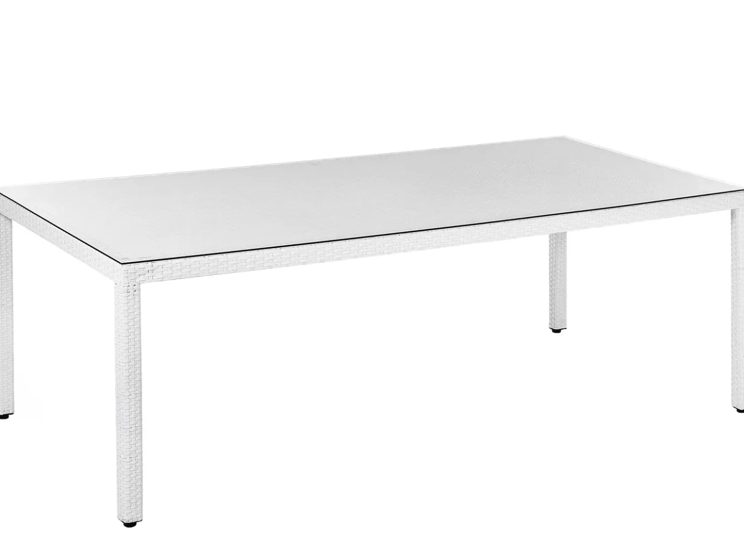 Tavolo da pranzo da giardino ITALY 220 cm 100 cm Vetro Bianco