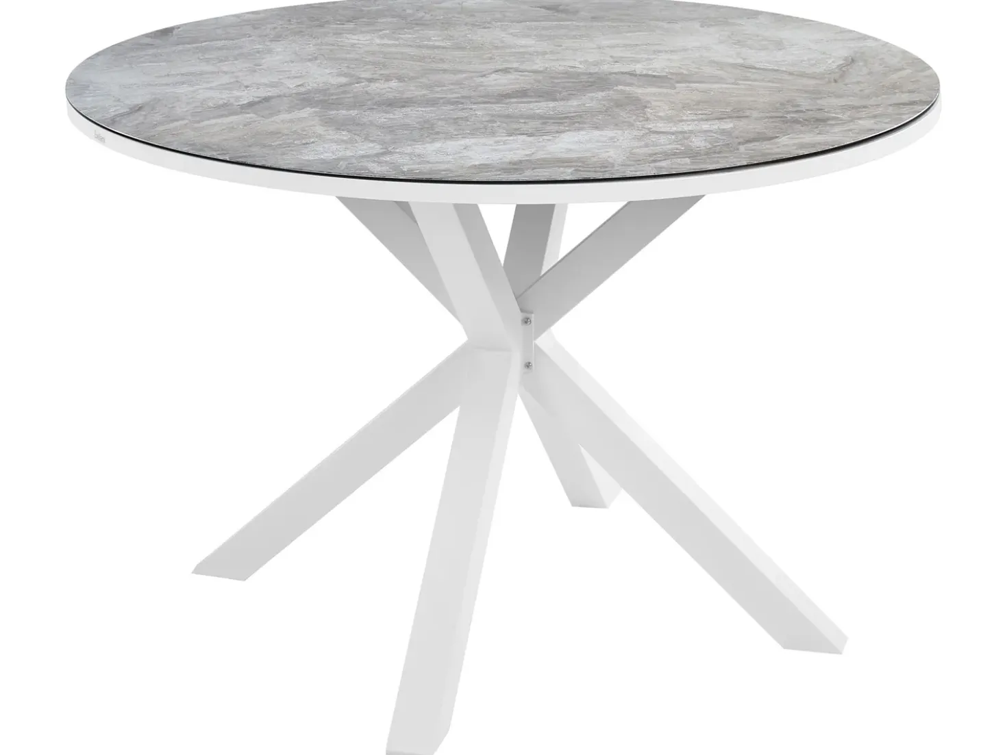 Tavolo da pranzo da giardino MALETTO 120 cm 120 cm Vetro Grigio scuro