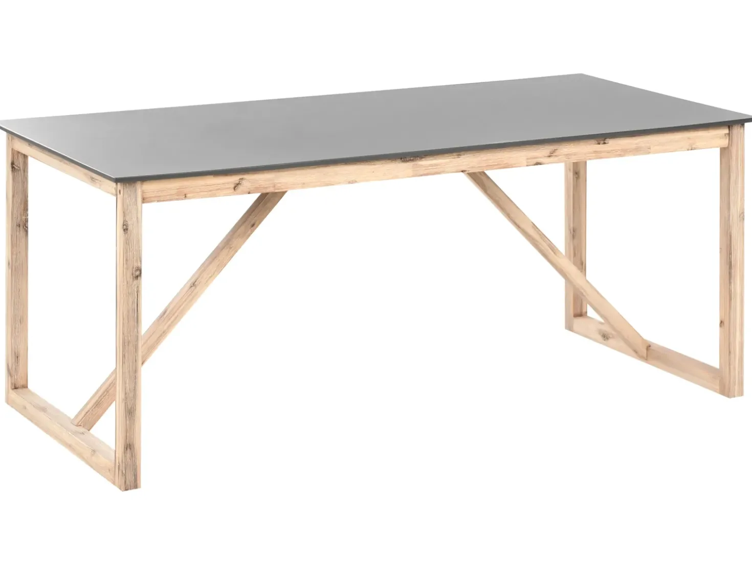 Tavolo da pranzo da giardino NOTTERI 180 cm 90 cm Cemento Grigio