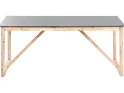 Tavolo da pranzo da giardino NOTTERI 180 cm 90 cm Cemento Grigio