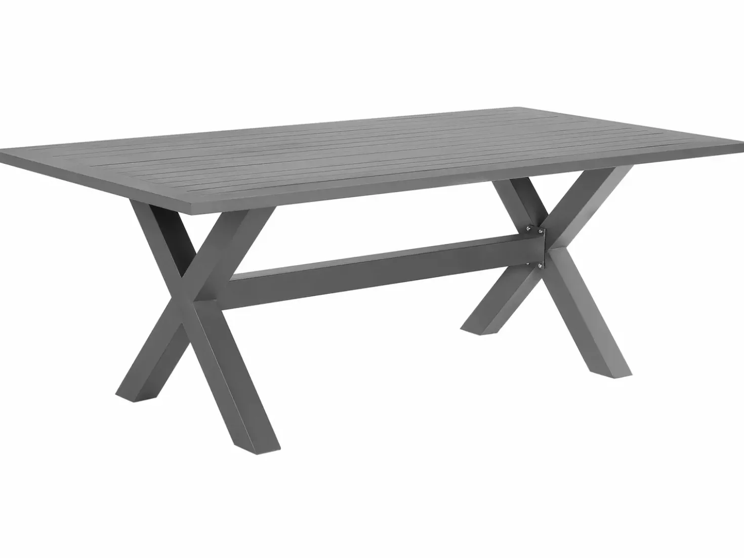 Tavolo da pranzo da giardino CASCAIS 200 cm 105 cm Metallo Grigio
