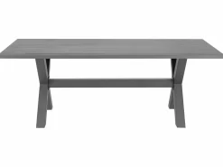 Tavolo da pranzo da giardino CASCAIS 200 cm 105 cm Metallo Grigio