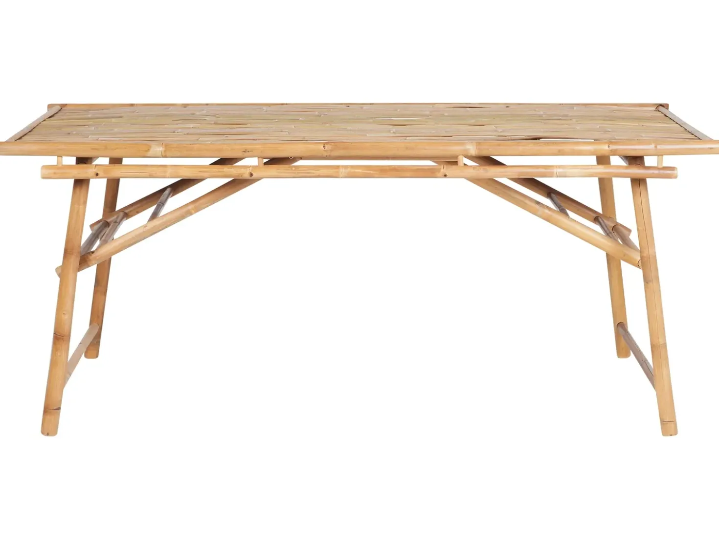Tavolo da pranzo da giardino TINDARI 180 cm 90 cm Bambù Marrone chiaro