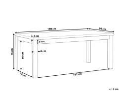 Tavolo da pranzo da giardino OSTUNI 180 cm 90 cm Cemento Grigio