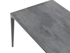 Tavolo da pranzo da giardino SOVARETO 180 cm 90 cm Effetto pietra Grigio scuro