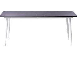 Tavolo da pranzo da giardino TOLENTINO 180 cm 90 cm Effetto marmo Marmo Grigio