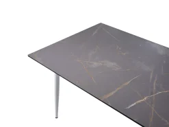 Tavolo da pranzo da giardino TOLENTINO 180 cm 90 cm Effetto marmo Marmo Grigio