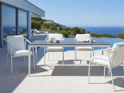Tavolo da pranzo da giardino SOVARETO 180 cm 90 cm Effetto pietra Grigio scuro