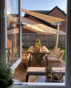 Tavolo da pranzo da giardino OLBIA 200 cm 100 cm Cemento Grigio
