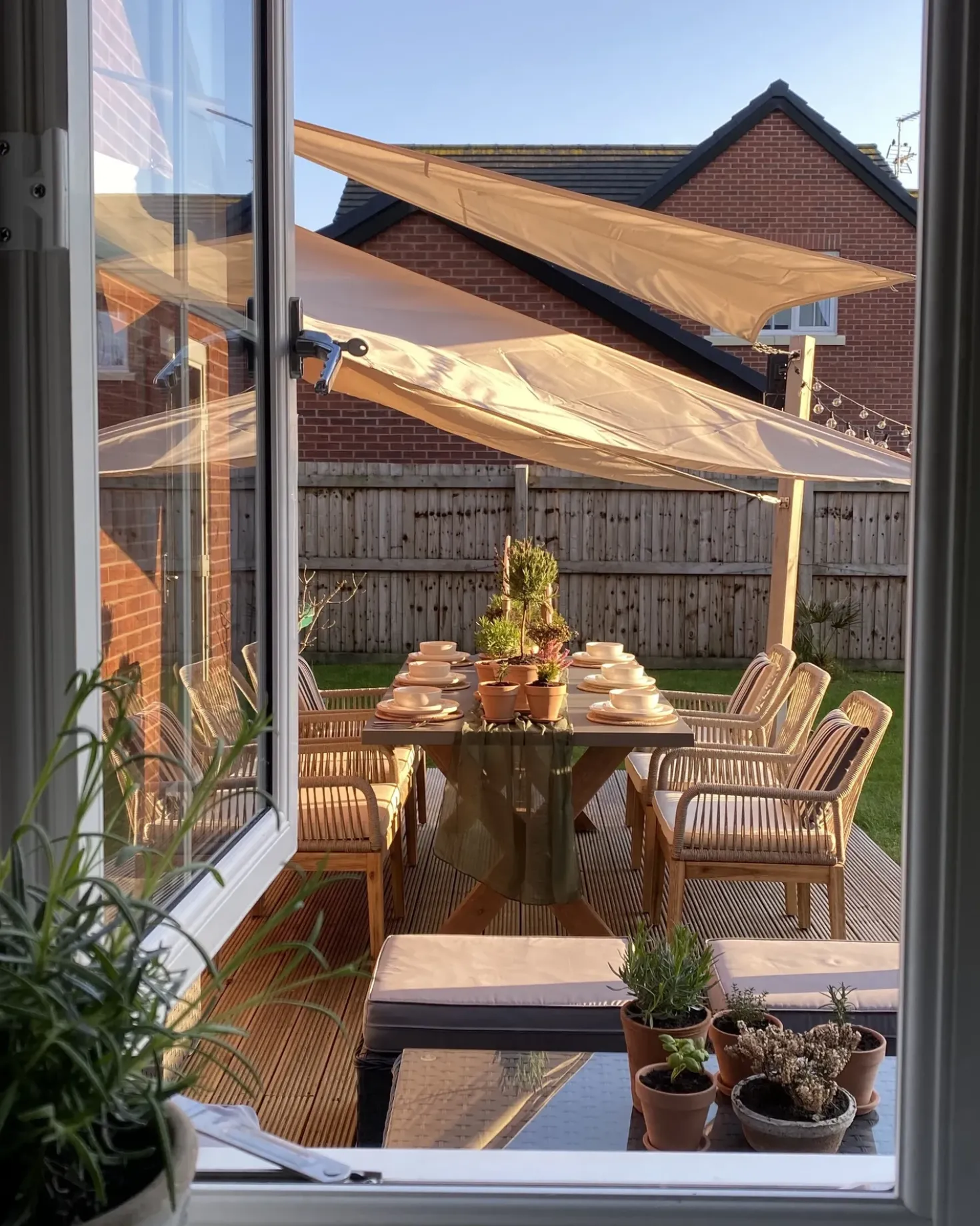 Tavolo da pranzo da giardino OLBIA 200 cm 100 cm Cemento Grigio