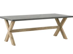 Tavolo da pranzo da giardino OLBIA 200 cm 100 cm Cemento Grigio