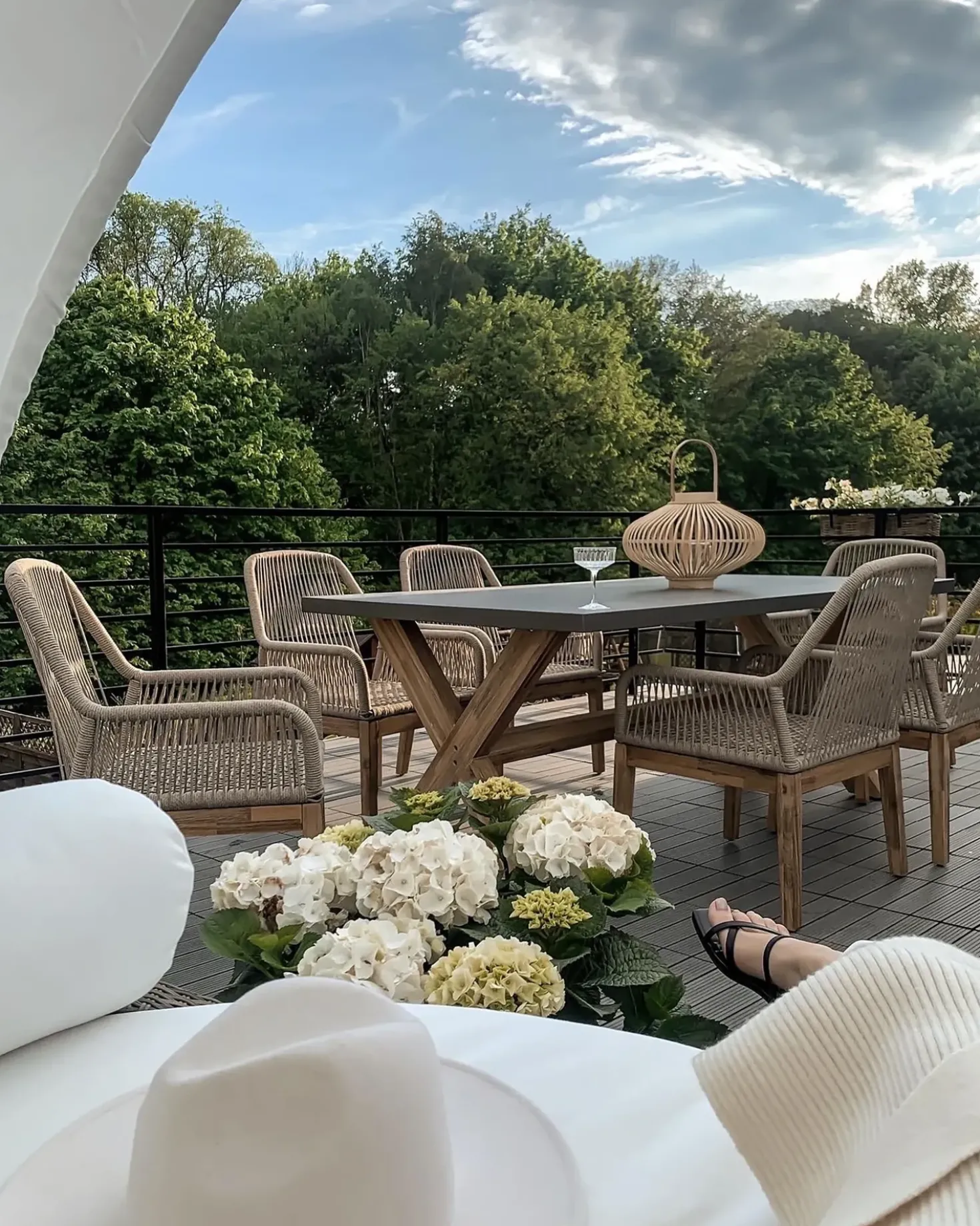 Tavolo da pranzo da giardino OLBIA 200 cm 100 cm Cemento Grigio