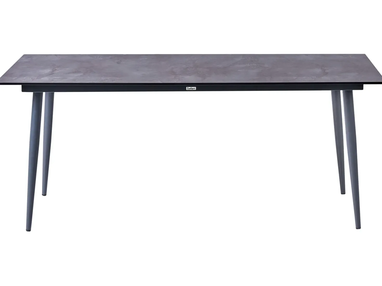 Tavolo da pranzo da giardino TOLENTINO 180 cm 90 cm Effetto pietra Grigio