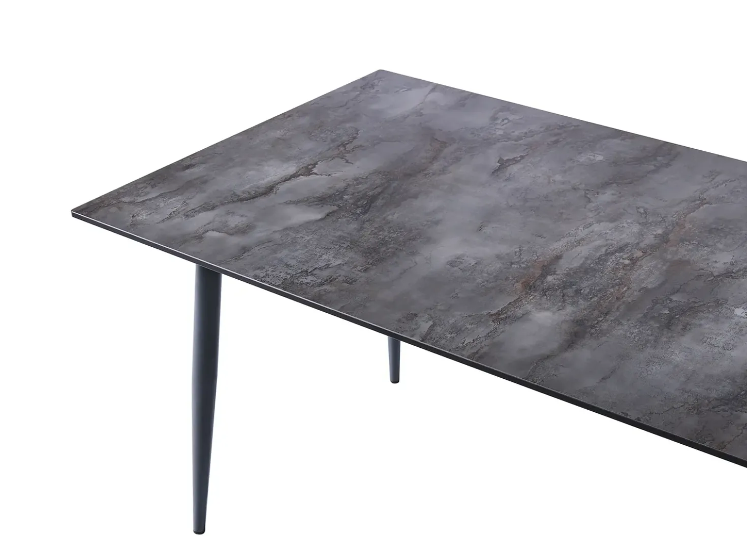 Tavolo da pranzo da giardino TOLENTINO 180 cm 90 cm Effetto pietra Grigio