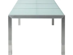 Tavolo da pranzo da giardino GROSSETO 220 cm 100 cm Vetro incrinato Trasparente